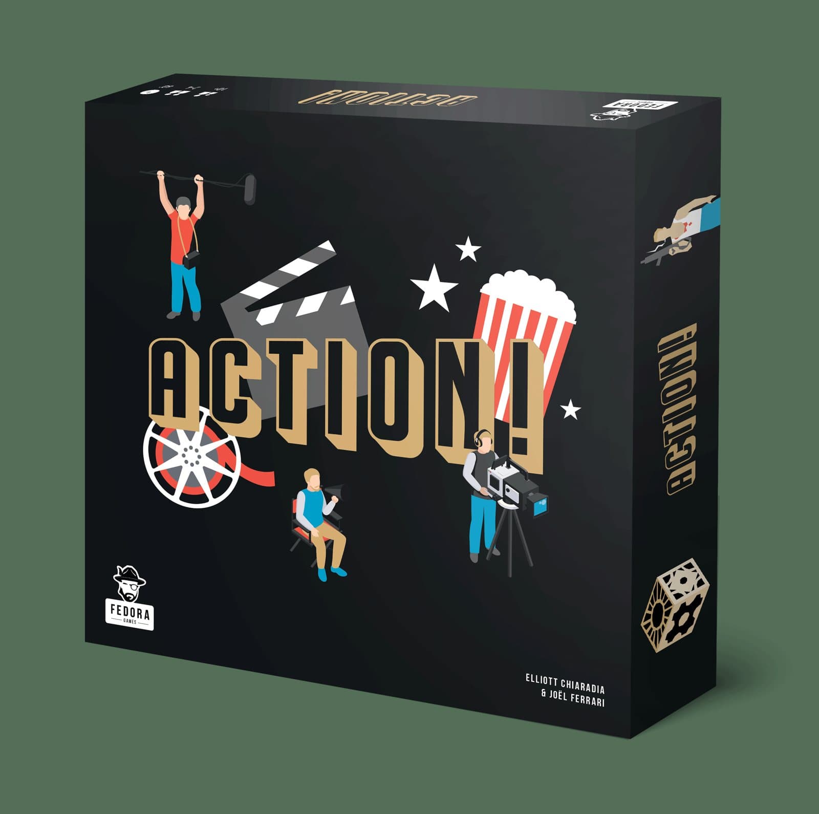 Boîte du jeu de société Action! – Fedora Games
