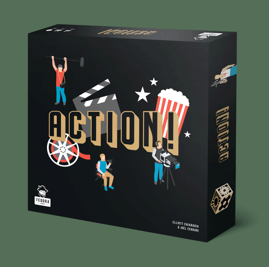 Boîte du jeu de société Action! – Fedora Games